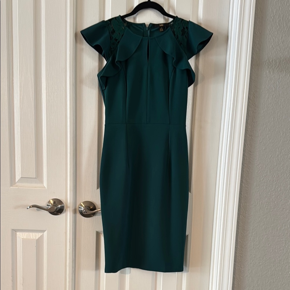 Elegant Green Ruffle Dress